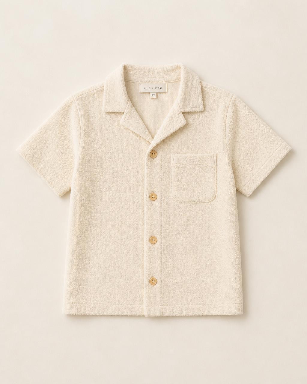 Terry Button Down