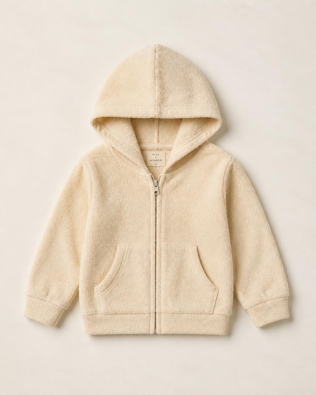 Terry Cloth Zip Hoodie